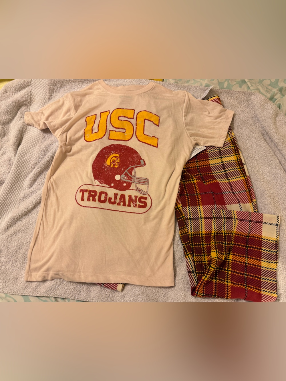 NWT USC Trojans Kids Pajamas -2 piece set. Siz: XL (14)
